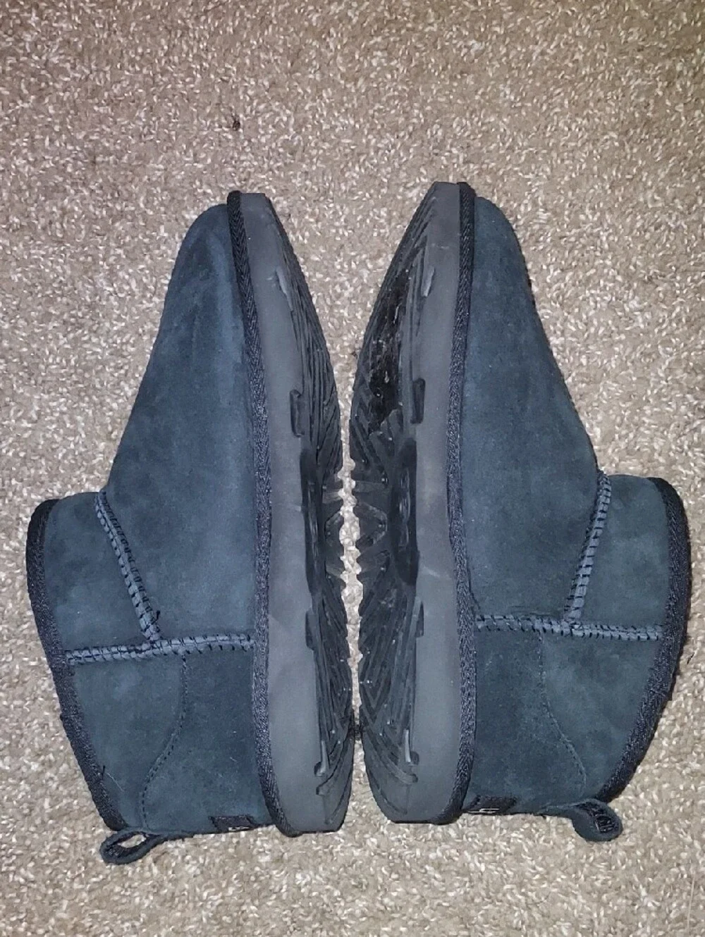 UGG Kids Soft Black Suede Short Boot
